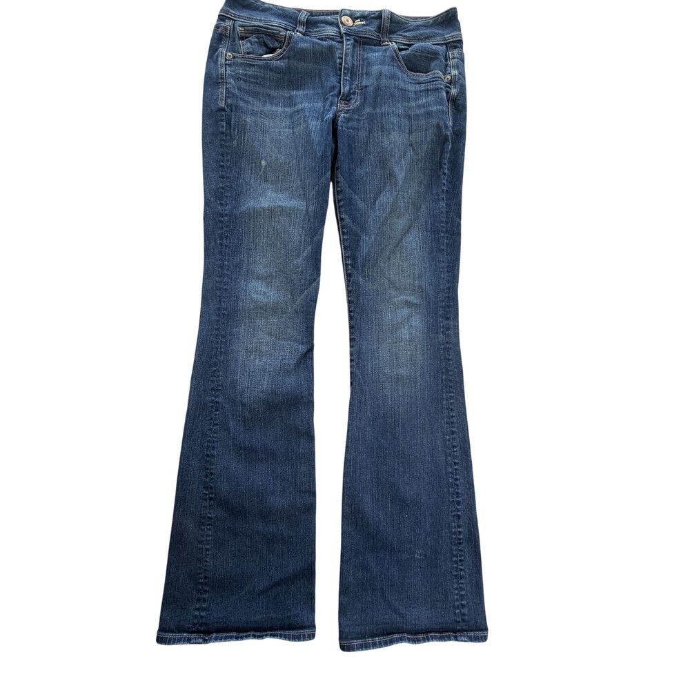 American Eagle Outfitters Jeans Womens 8 Blue Low Rise Bootcut Stretch 31x31